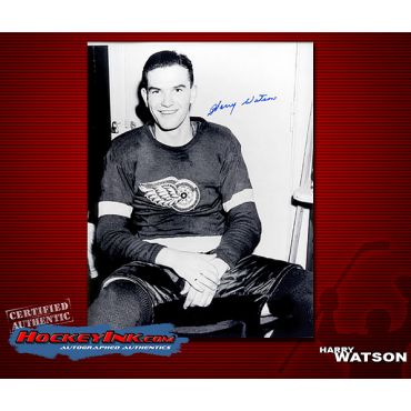 Harry Watson Detroit Redwings  Autographed 8 x 10 Photo