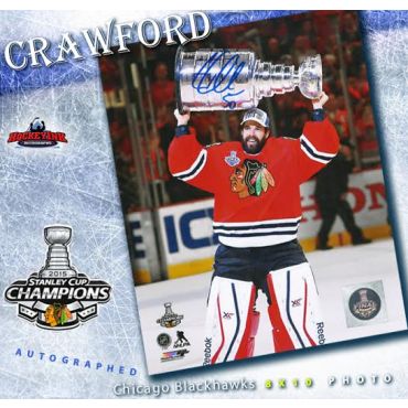 Corey Crawford Chicago Blackhawks Autographed 2015 Stanley Cup 8 x 10 Photo