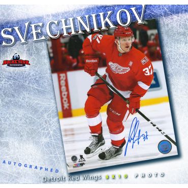 Evgeny Svechnikov Autographed Detroit Red Wings 8 x 10 Photo