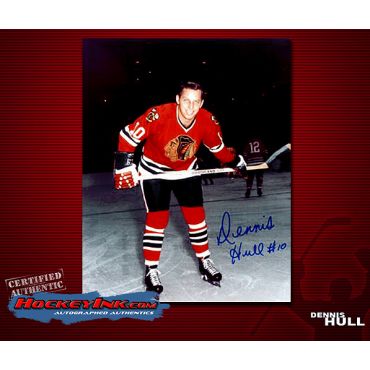 Dennis Hull 8 x 10 Autographed Photo