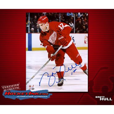 Brett Hull Detroit Red Wings  8 x 10 Autographed Photo