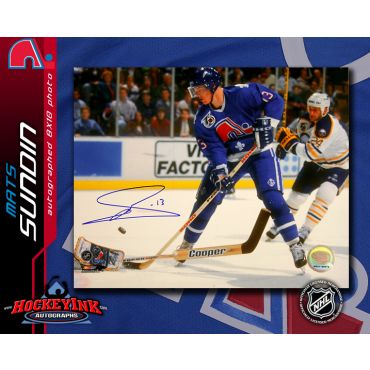 Mats Sundin Quebec Nordiques 8 x 10 Autographed Photo