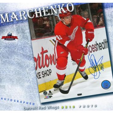 Alexey Marchenko Detroit Red Wings 8 x 10 Autographed Photo