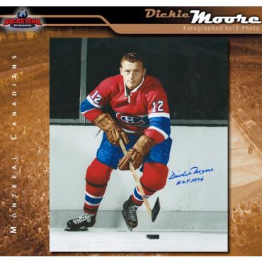 Dickie Moore Montreal Canadiens Autographed 8 x 10 Photo