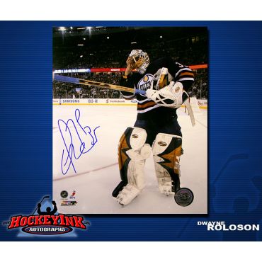 Dwayne Roloson Edmonton Oilers 8 x 10 Autographed Photo