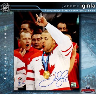 Jarome Iginla Team Canada 2010 Olympics 8 x 10 Autographed Photo