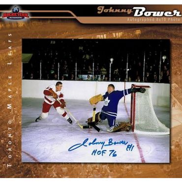 Johnny Bower Toronto Maple Leafs Autographed 8 x 10 Photo