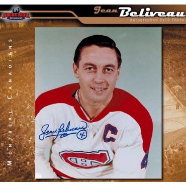 Jean Beliveau Montreal Canadiens Autographed 8 x 10 Photo