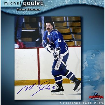 Michel Goulet  Autographed Quebec Nordiques 8 x 10 Photo