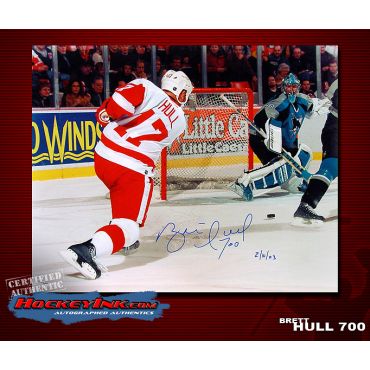 Brett Hull Goal 700 Limited Edition 16 x 20 Autographed Photo