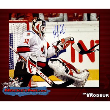Martin Brodeur Team Canada 16 x 20 Autographed Photo