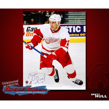 Brett Hull Detroit Red Wings 16 x 20 Autographed Photo