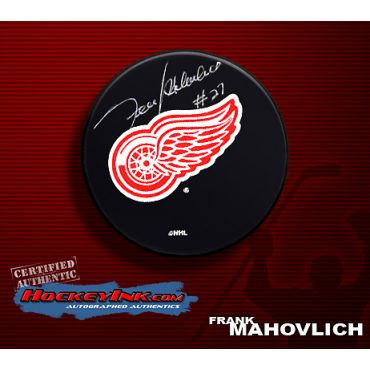 Frank Mahovlich Detroit Red Wings Autographed Hockey Puck