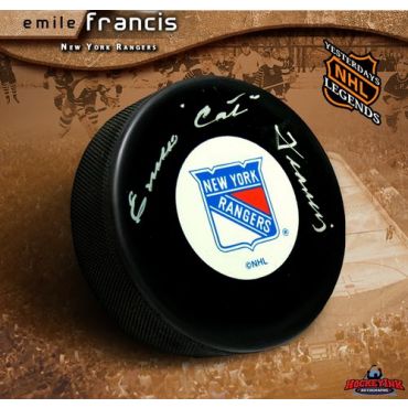 Emile Francis New York Ranges Autographed Hockey Puck