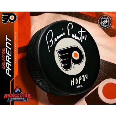 Bernie Parent Philadelphia Flyers Autographed Hockey Puck