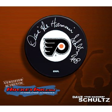 Dave Schultz Autographed Hockey Puck