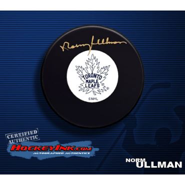 Norm Ullman Autographed Toronto Maple Leafs Hockey Puck