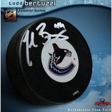 Todd Bertuzzi Autographed Canucks Hockey Puck
