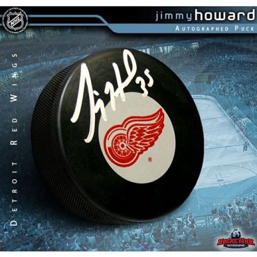 Jimmy Howard Detroit Red Wings Autographed Hockey Puck