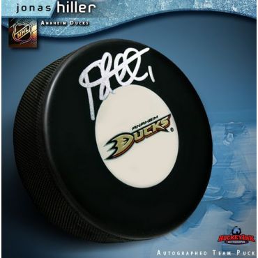 Jonas Hiller Autographed Anaheim Ducks Hockey Puck