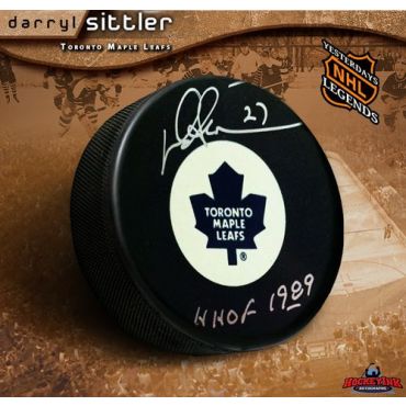 Darryl Sittler Toronto Maple Leafs Autographed Hockey Puck