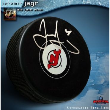 Jaromir Jagr New Jersey Devils Autographed Hockey Puck