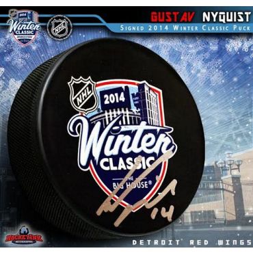 Gustav Nyquist 2014 Winter Classic Autographed Hockey Puck