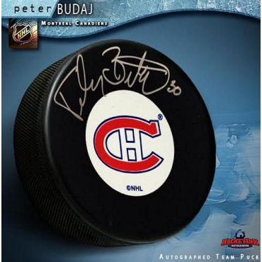 Peter Budaj Montreal Canadiens Autographed Hockey Puck