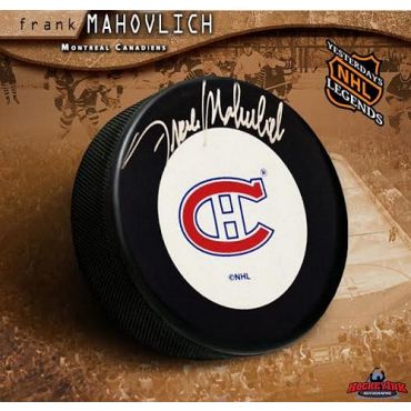 Frank Mahovlich Montreal Canadiens Autographed Hockey Puck