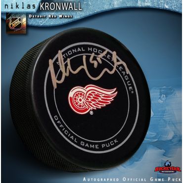 Niklas Kronwall Detroit Red Wings Autographed Official Game Hockey Puck