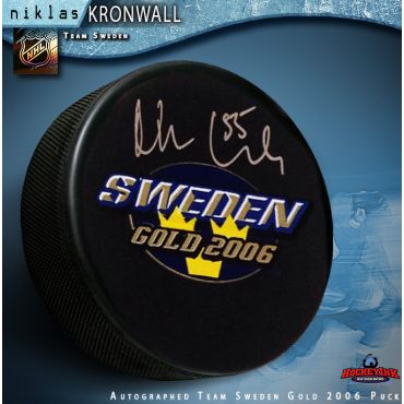 Niklas Kronwall Team Sweden Gold 2006 Autographed Hockey Puck