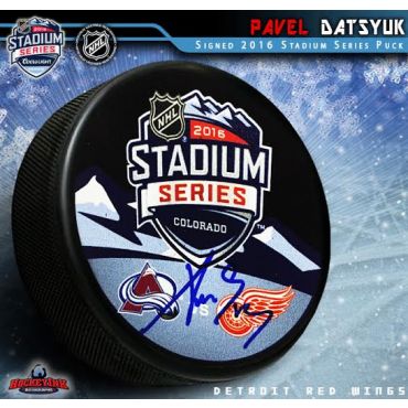 Pavel Datsyuk Autographed 2016 Stadium Series Logo Puck
