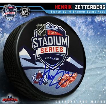 Henrik Zetterberg Autographed 2016 Stadium Series Hockey Puck