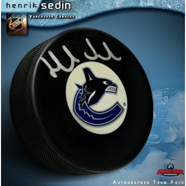 Henrik Sedin Vancouver Canucks Autographed Hockey Puck