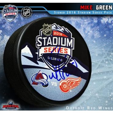 Mike Green Autographed 2016 Stadium Series Hockey Puck