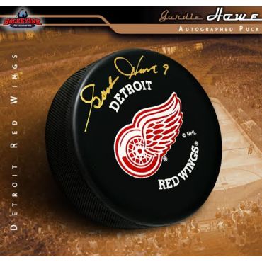 Gordie Howe Autographed Detroit Red Wings Hockey Puck