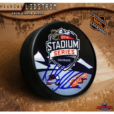 Nicklas Lidstrom Autographed 2016 NHL Stadium Series Puck