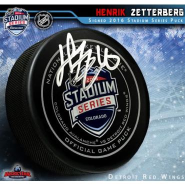 Henrik Zetterberg Autographed 2016 NHL Stadium Series Official Game Puck