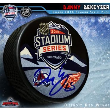 Danny Dekeyser Detroit Red Wings Autographed 2016 Stadium Series Puck