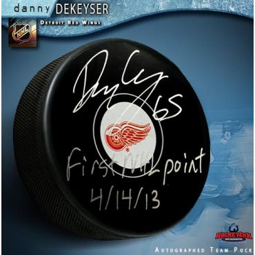 Danny Dekeyser Detroit Red Wings Autographed and Inscribed Puck