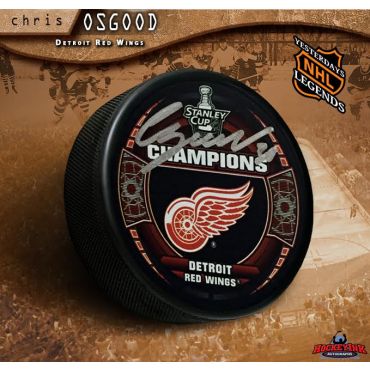 Chris Osgood Autographed Detroit Red Wings 2008 Stanley Cup Champions Puck
