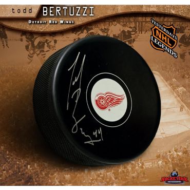 Todd Bertuzzi Autographed Detroit Red Wings Hockey Puck