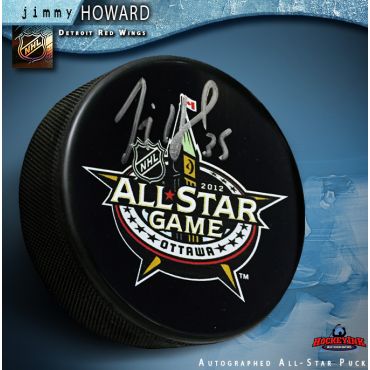 Jimmy Howard Autographed 2012 All Star Game Hockey Puck