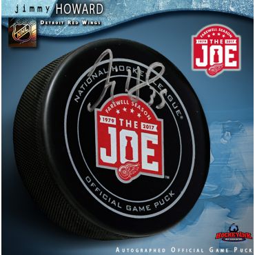 Jimmy Howard  Autographed Detroit Red Wings Farewell to the Joe Official Game Puck 